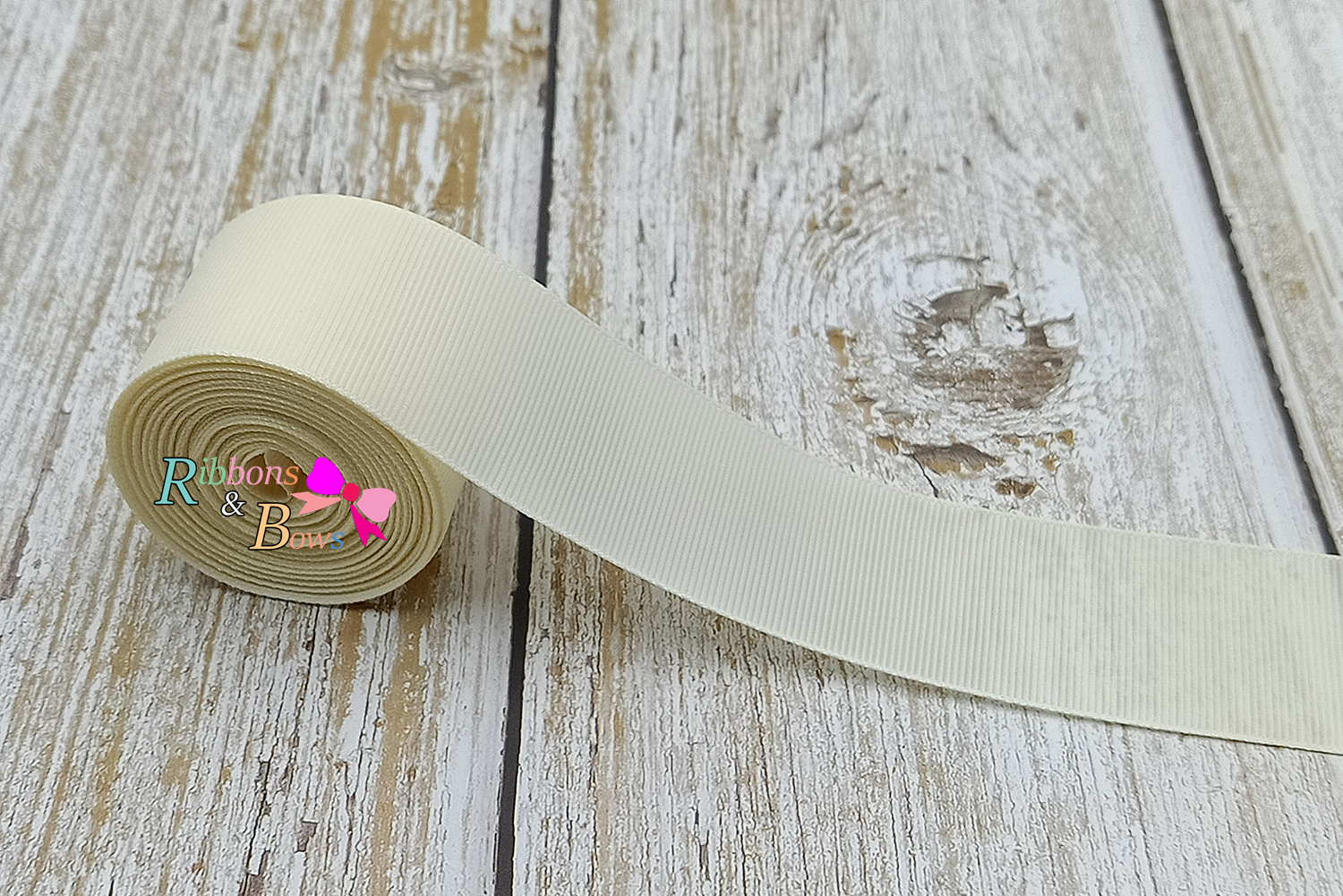 ริบบิ้นผ้าลูกฟูก สีแสงเทียน (820 candlelight ) #PC31