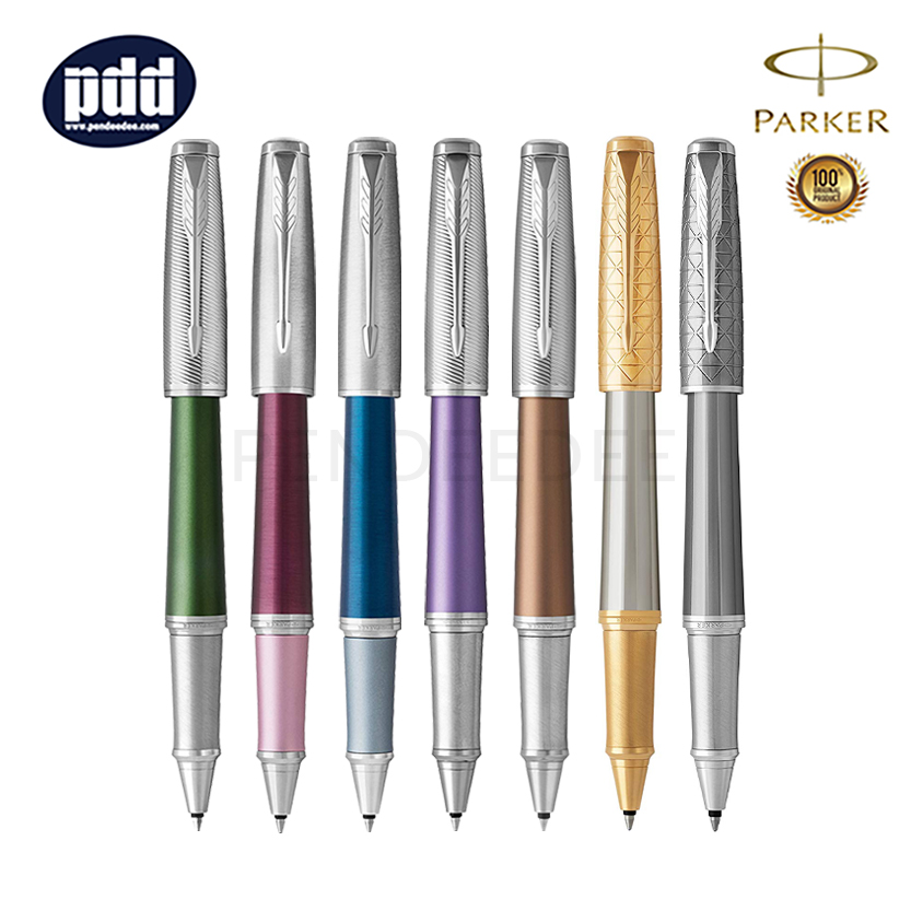 ปากกาสลักชื่อ PARKER ปากกาโรลเลอร์บอล ป๊ากเกอร์ เออร์เบิน พรีเมี่ยม สีม่วงดาร์กเพอร์เพิล คลิปเงิน PARKER Urban Premium Dark Purple CT Rollerball Pen