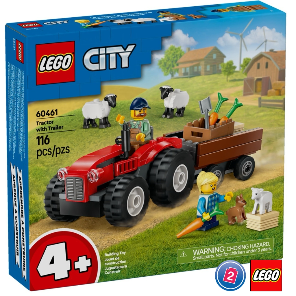 เลโก้ LEGO City 60461 Red Farm Tractor with Trailer