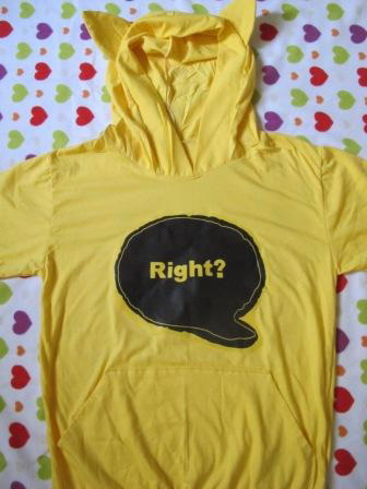 เสื้อฮู้ดหูแมวสีเหลือง