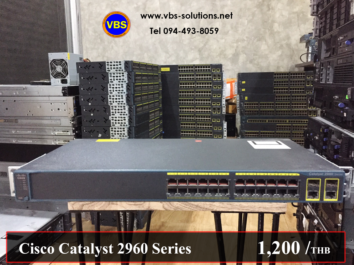 Cisco 2960 24TC-L ประกัน 3 เดือน มือ 2 พร้อมใช้งาน