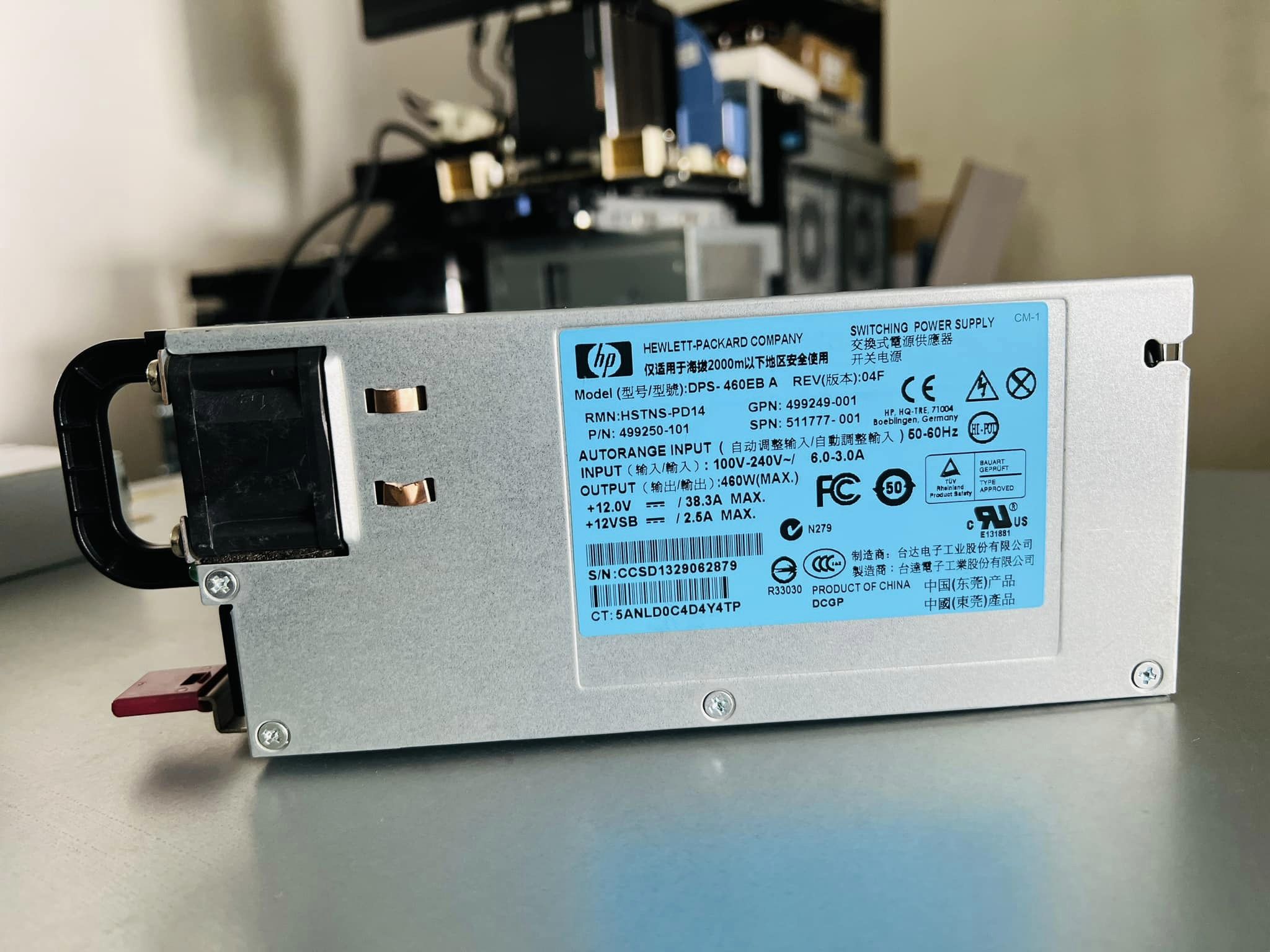 Power Supply HP DL360 DL380 G6 G7 G8 460W พาวเวอร์ซับพลายเอชพีมือสองพร้อมใช้งาน