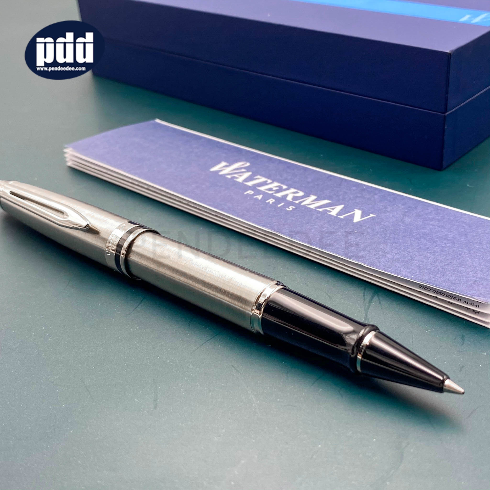 WATERMAN ปากกาโรลเลอร์บอล วอเตอร์แมน เอ็กซ์เพิร์ท WATERMAN Expert Stainless steel Silver Trim Rollerball Pen