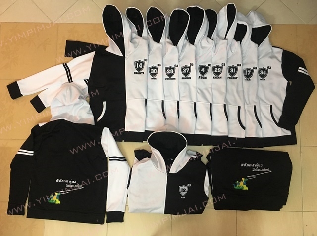 เสื้อรุ่น sotiya school เสื้อฮู้ดทูโทน งานปัก