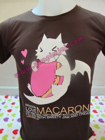 เสื้อยืดสกรีน love MACARON
