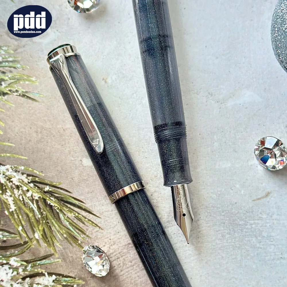 PELIKAN ปากกาหมึกซึม พีลีแกน เอ็ม205 PELIKAN M205 BOX SET MOONSTONE + INK M Nib Fountain Pen