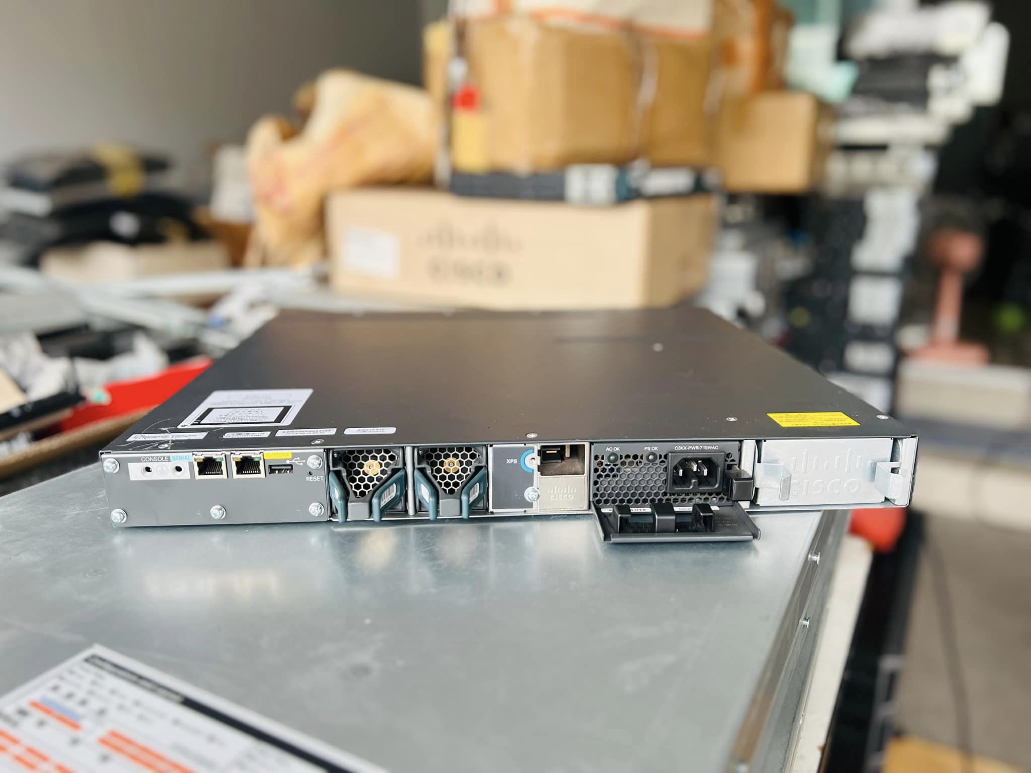 Switch Cisco 3560X-24P-S Gigabit PoE สวิทซิสโก้มือสองพร้อมใช้งาน