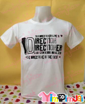 เสื้อยืด แขนสั้น ตามสั่ง Direction สีขาว