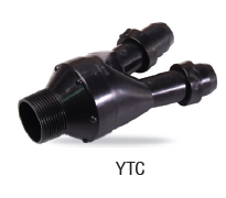 YTC ข้อต่อเทปนํ้าพุ่ง เกลียวนอก ขนาด 1 1/4" (ท่อคู่ ขนาด 3/4")