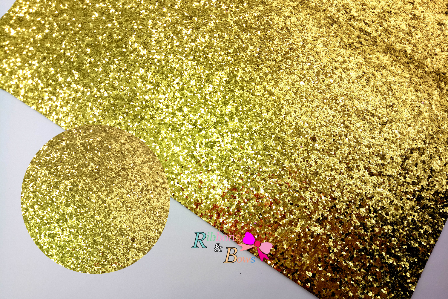 แผ่นกลิตเตอร์ทำโบว์ สีทอง ขนาด A4