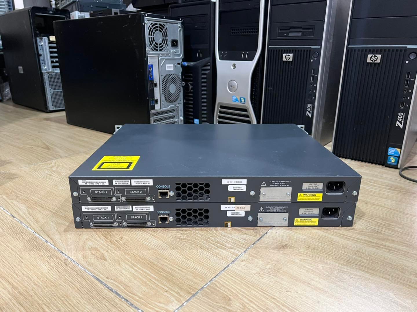 Cisco 3750G 24PoE Gigabit switch มือสองพร้อมใช้งาน