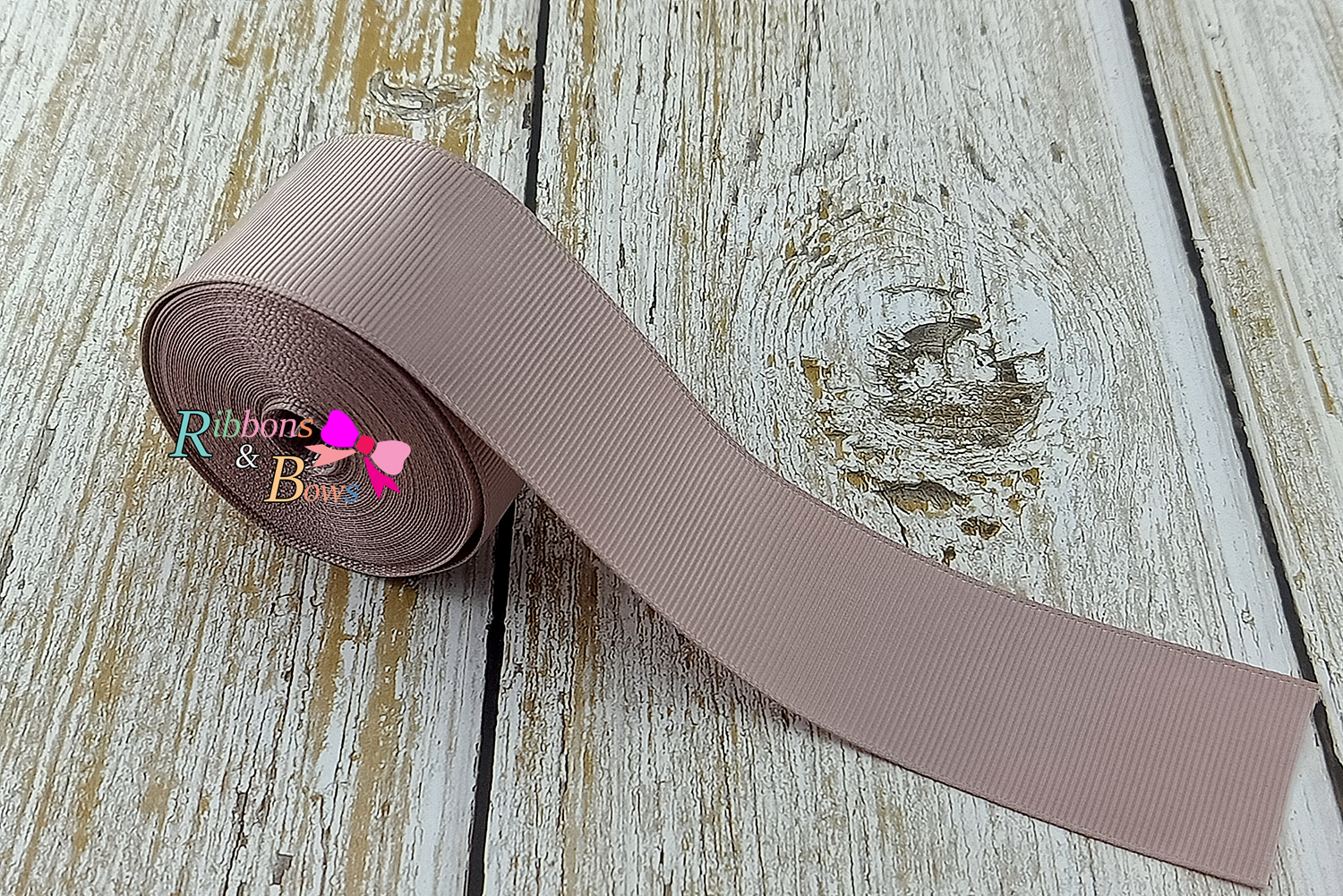 ริบบิ้นผ้าลูกฟูก สีชมพูน้ำตาล (146 cameo) #PC5