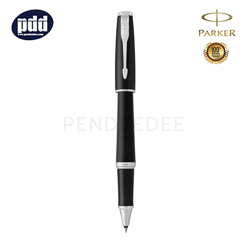 PARKER Urban Matte Black CT Rollerball Pen ปากกาโรลเลอร์บอล ป๊ากเกอร์ เออร์เบิน สีดำด้าน คลิปเงิน