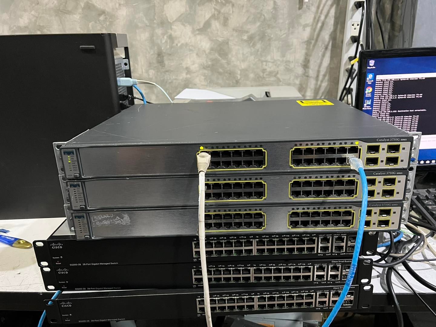 Cisco 3750G-24TS-E layer 3 มือ 2 พร้อมใช้งาน