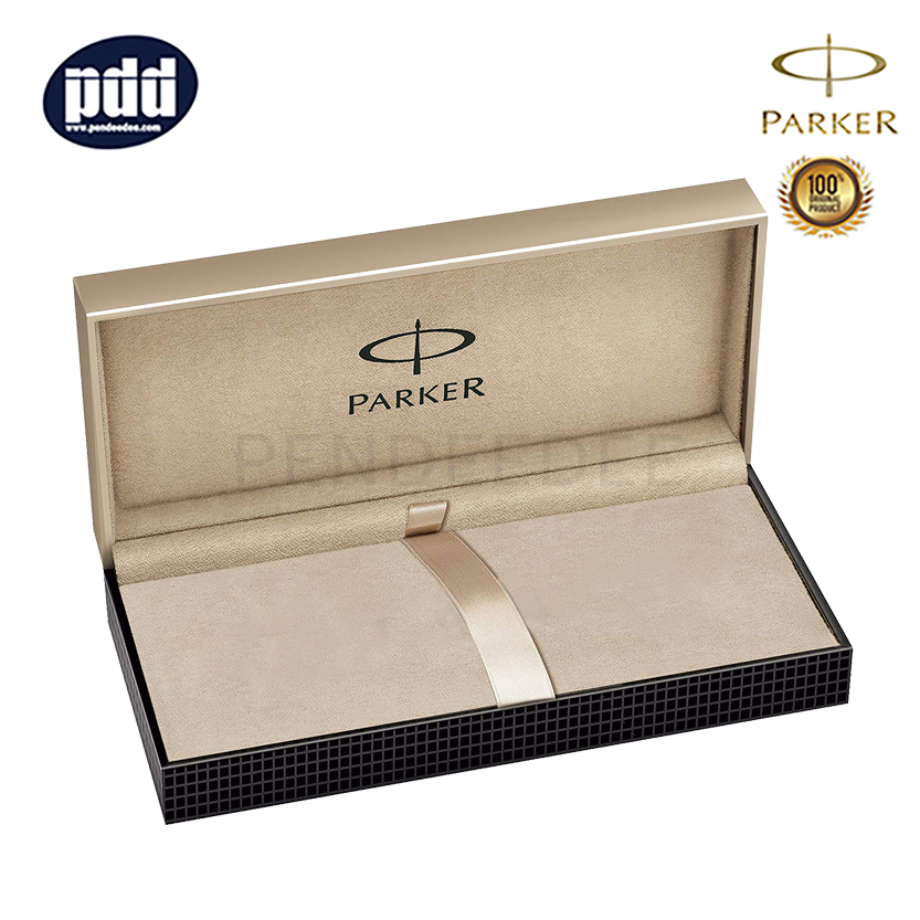 PARKER ปากกาลูกลื่นสลิม ป๊ากเกอร์ ซอนเนต เพรสทีจ ชิเซิล ซิลเวอร์ สีเงิน คลิปพิงค์โกลด์ PARKER Sonnet Slim Prestige Chiselled Silver PGT Ballpoint Pen