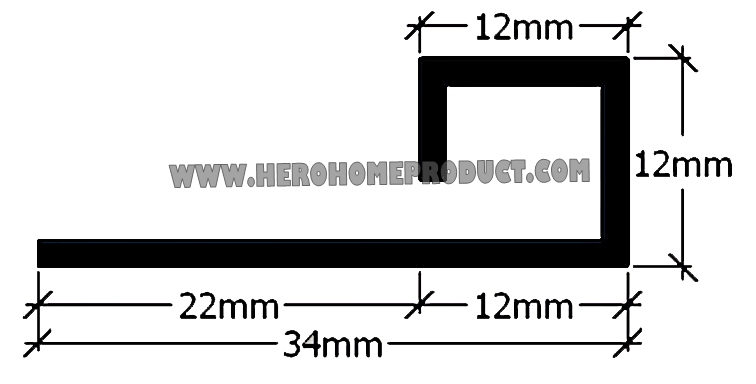 คิ้วสแตนเลส เกรด304 ฮีโร่ โฮม โปรดักท์