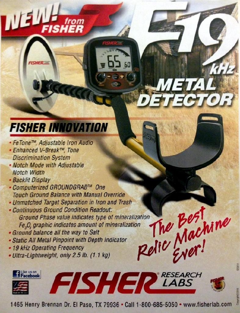 เครื่องตรวจจับโลหะ Fisher รุ่น F19 ของแท้