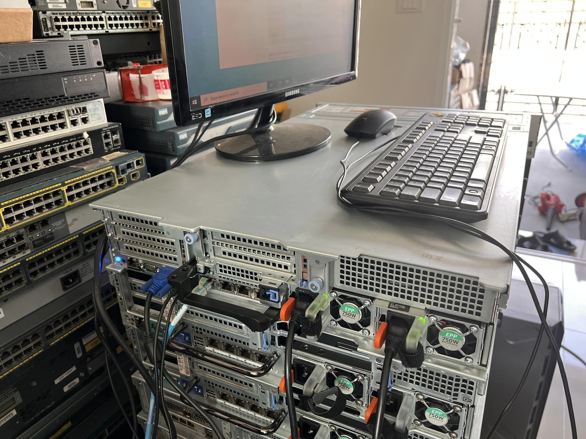 dell emc r740 2cpu gold ddr4 256gb 24cores พร้อมรางเซิฟเวอร์มือสองพร้อมใช้งาน