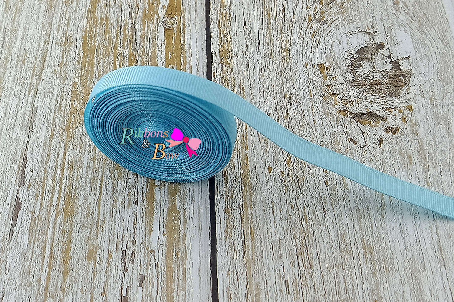 ริบบิ้นผ้าลูกฟูก สีฟ้าน้ำทะเล (322 Ocean Blue) #PC14