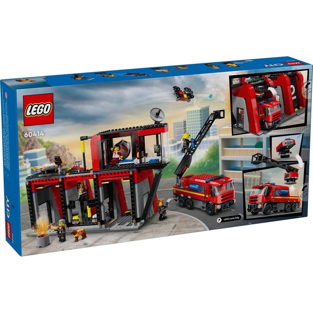 เลโก้ LEGO City 60414 Fire Station with Fire Truck