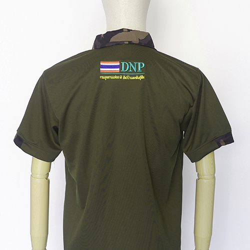 โปโลสีเขียวขี้ม้า เสริมลายพรางดำ/อุทยาน (ผ้ากีฬา)-