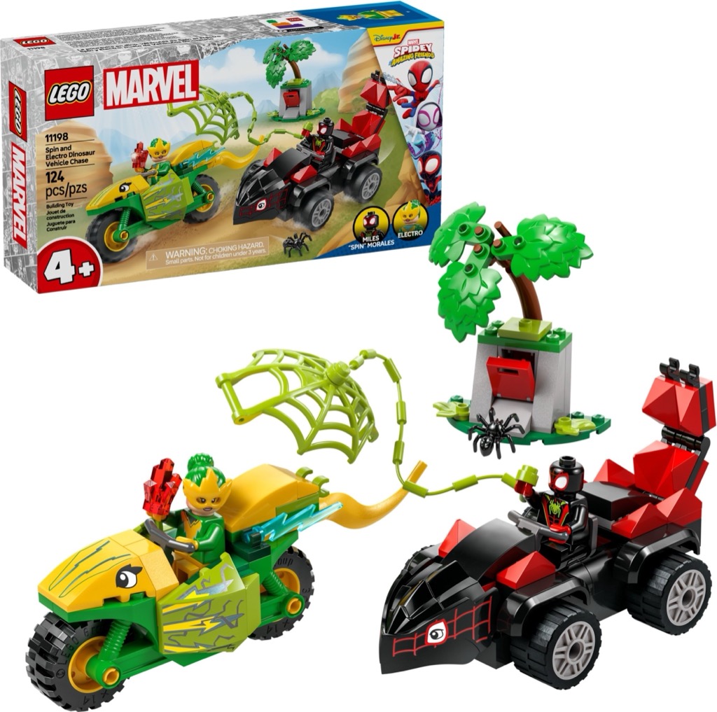เลโก้ LEGO Super Heroes 11198 Spin and Electro Dinosaur Vehicle Chase