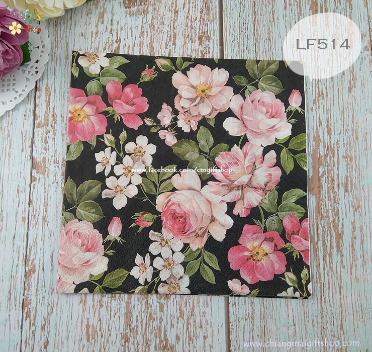 กระดาษแนปกิ้น, ลายดอกกุหลาบ, ลายดอกกุหลาบสีชมพูอ่อน, ลายดอกไม้สีชมพู, พื้นหลังสีดำ, พื้นหลังสีเข้ม, ลายดอกไม้, Roses Glory black