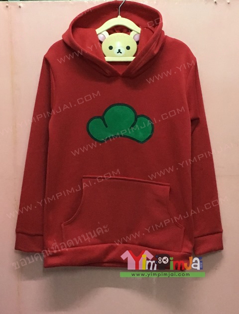 เสื้อฮู้ด เสื้อกันหนาว สีแดง สีชมพู สีเขียว สีน้ำเงิน แขนยาว หมวก ไร้ซิป มีกระเป๋า สรีนตามสั่ง