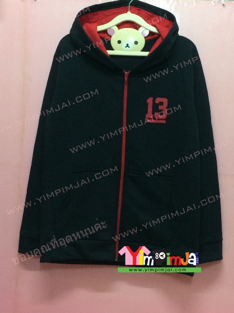 เสื้อฮู้ด เสื้อกันหนาว สีดำ แขนยาว หมวกดำในแดง ซิปแดง สรีนตามสั่ง 13 SMART MATHS-SCIENCE PPK