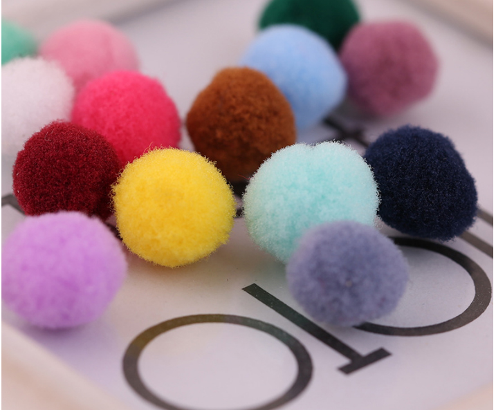 ปอม ปอม เล็กคละสี 100 ลูก #CR012