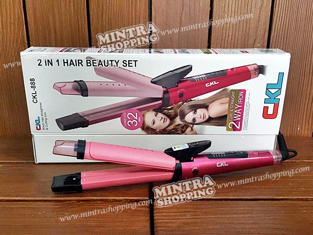 CKL-888 เครื่องม้วนผมไฟฟ้า 2in1 แกนใหญ่ 32 mm. มาพร้อมระบบไอน้ำบำรุงผม