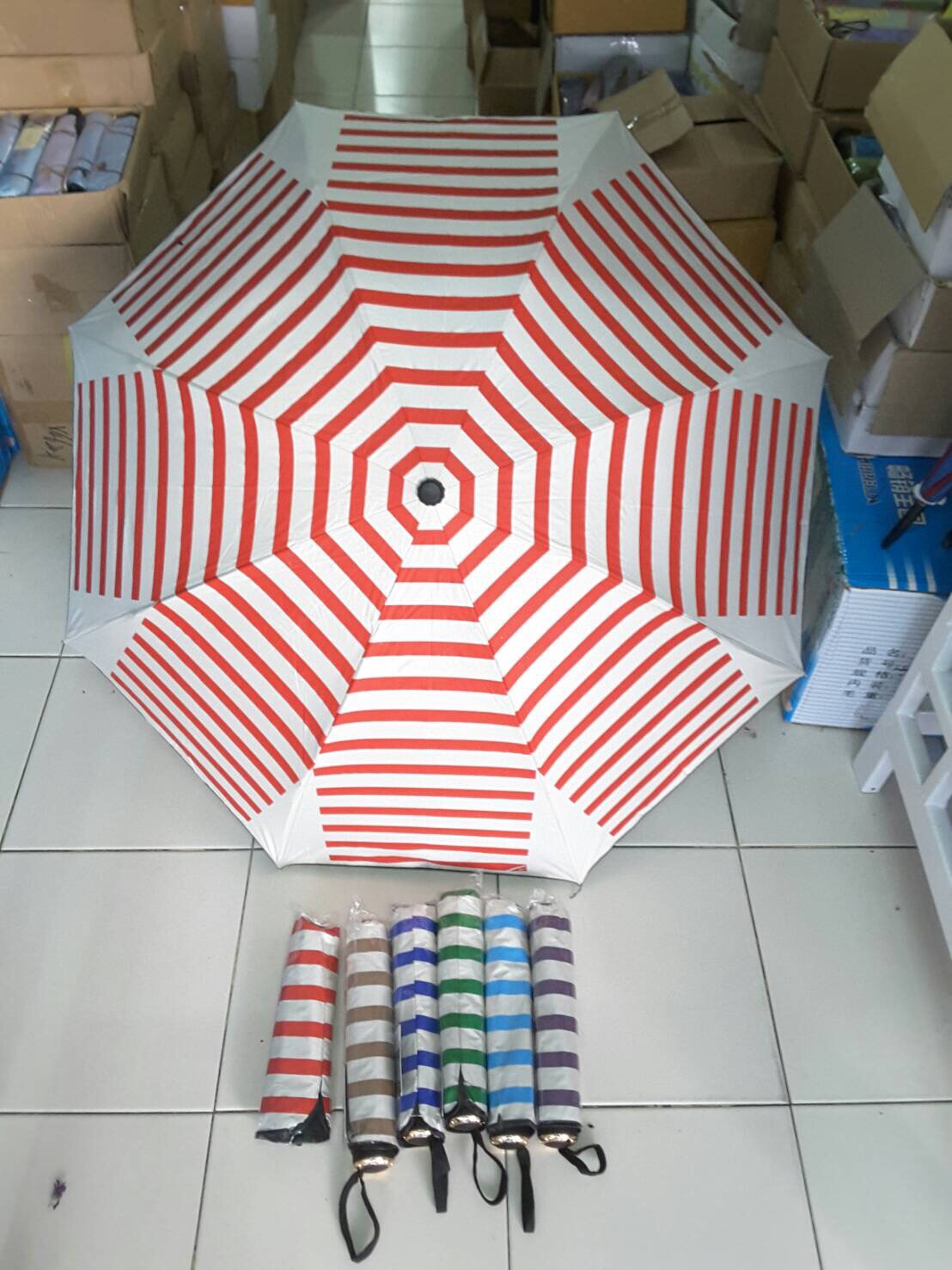 ร่มพับ3ตอนยูวีดำ21นิ้รหัส610