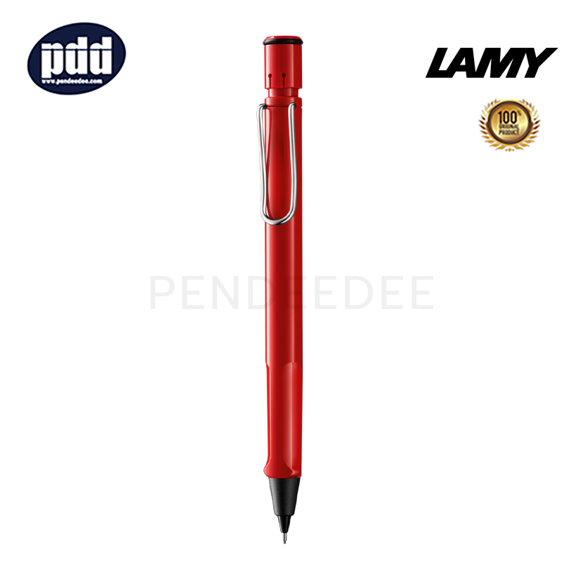 ดินสอกดสลักชื่อ LAMY ดินสอกด ลามี่ ซาฟารี สีแดง LAMY Safari Red Mechanical Pencil