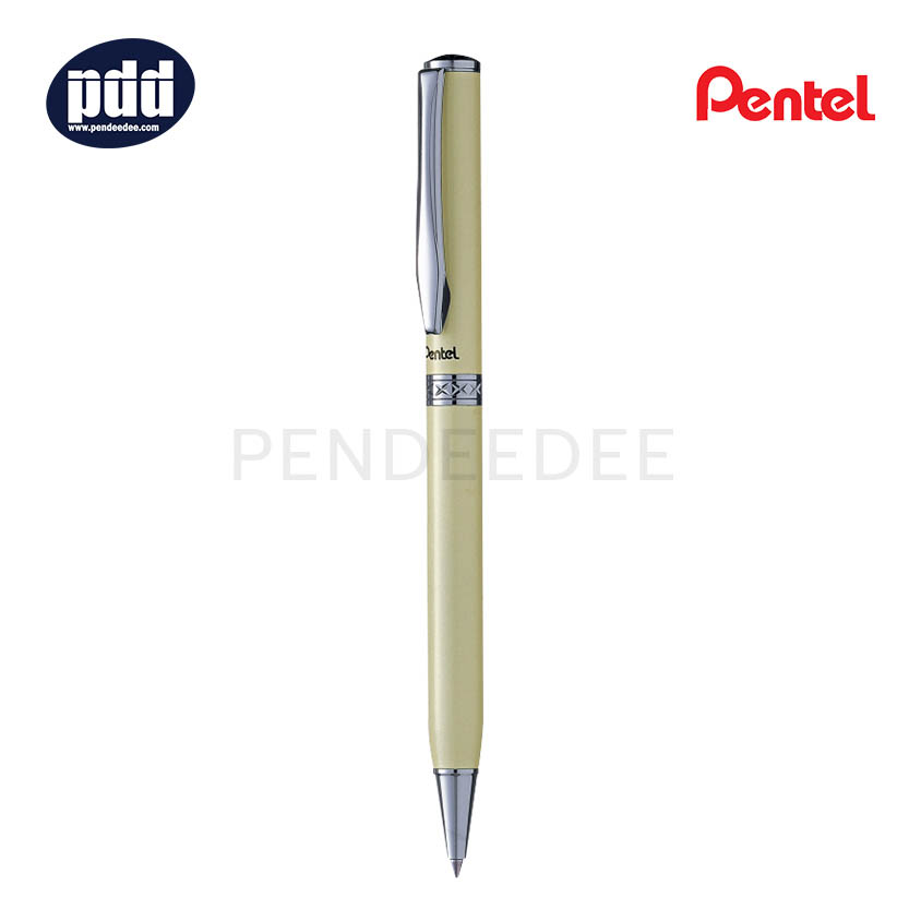 PENTEL ปากกาลูกลื่น เพนเทล สเตอร์ลิ่ง PENTEL Sterling 0.8 mm. Ivory Ballpoint Pen