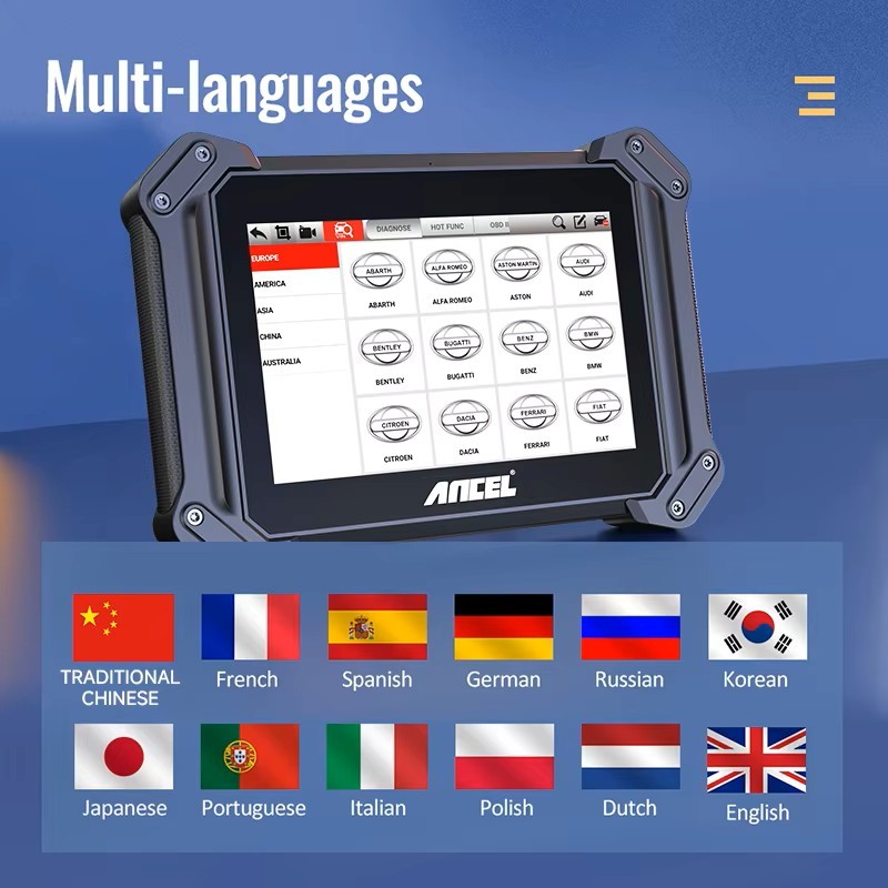 ANCEL V6 Pro+HD Professional Scan Tool for Car and Truck Diagnostic