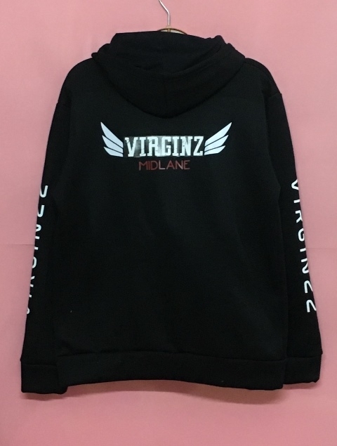 เสื้อฮู้ดทีมเกม สกรีนเฟลกเปลี่ยนชื่อ ตำแหน่ง