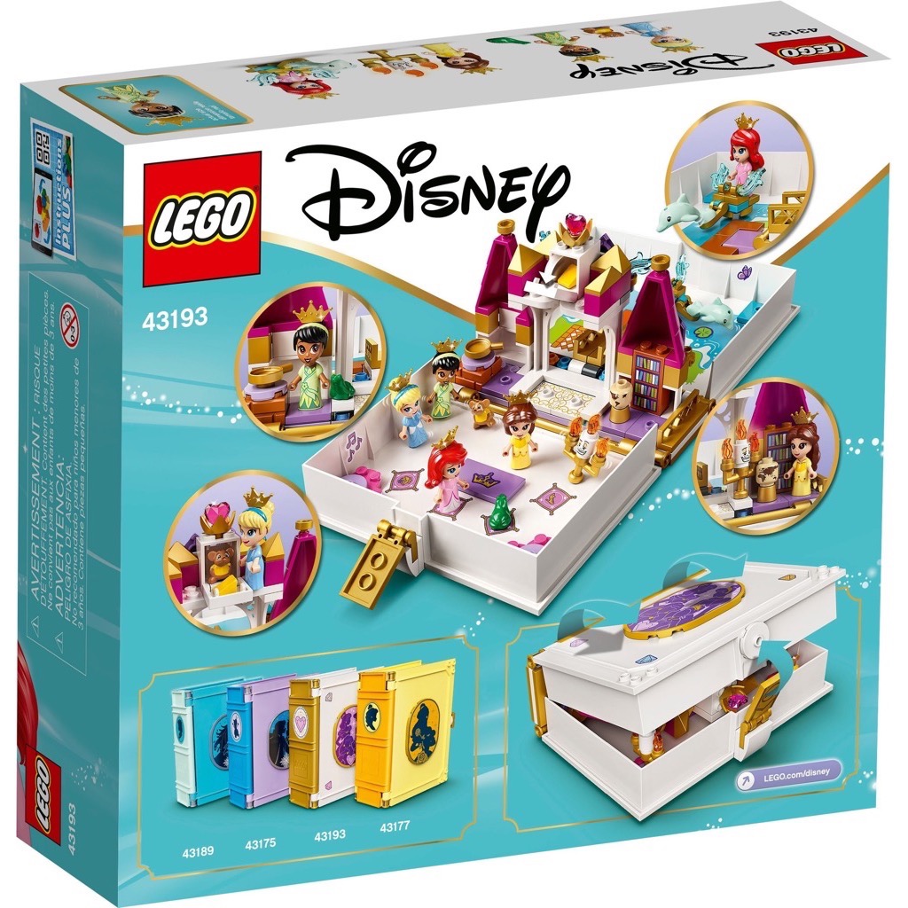 เลโก้ LEGO Disney 43193 Ariel, Belle, Cinderella and Tiana's Storybook Adventures