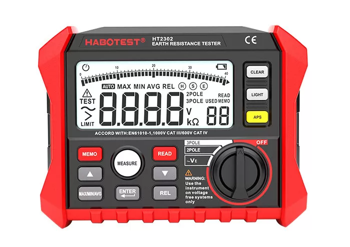 HABOTEST HT2302 Digital Earth Resistance Tester