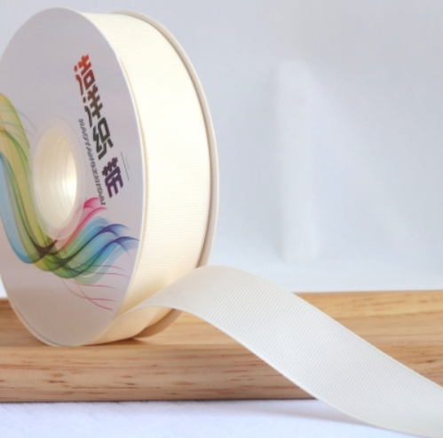 ริบบิ้นผ้าลูกฟูกสีขาวนวล (Off White) #GX002