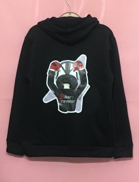 เสื้อฮู้ดสั่งทำสกรีนเฟลก 1 ตัว