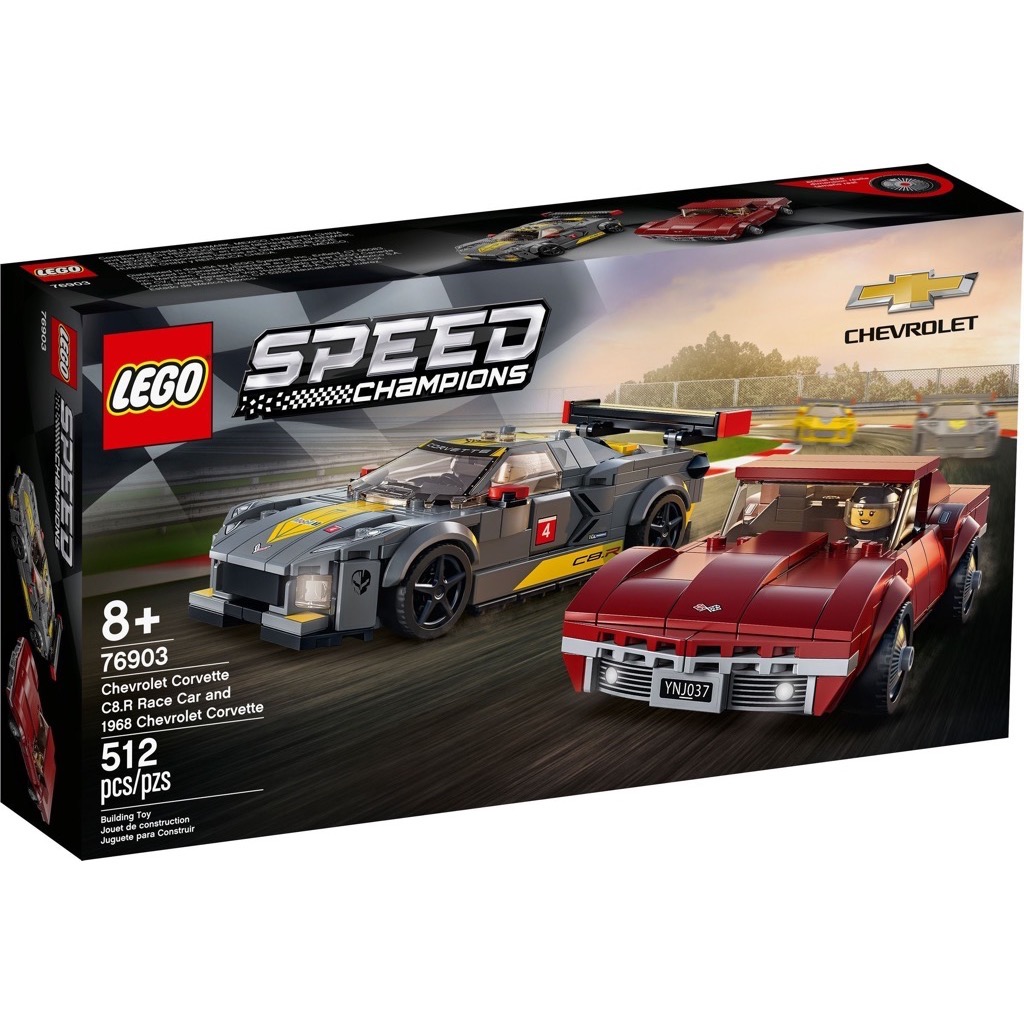 เลโก้ LEGO Speed Champions 76903 Chevrolet Corvette C8.R Race Car and 1968 Chevrolet Corvette