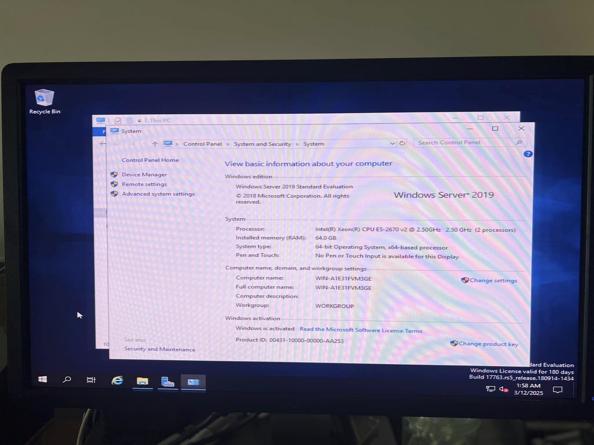 dell r720 server 2cpu 64gb 20cores 2.5" 16 unit เซิฟเวอร์เดลมือสองพร้อมใช้งาน