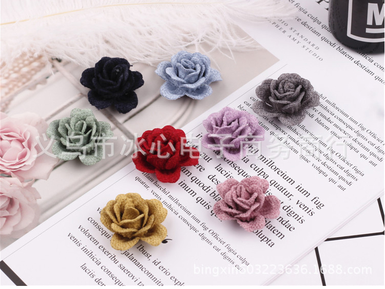 ดอกไม้ผ้า ขนาด 3 ซม. มี 8 สีให้เลือก#CR035