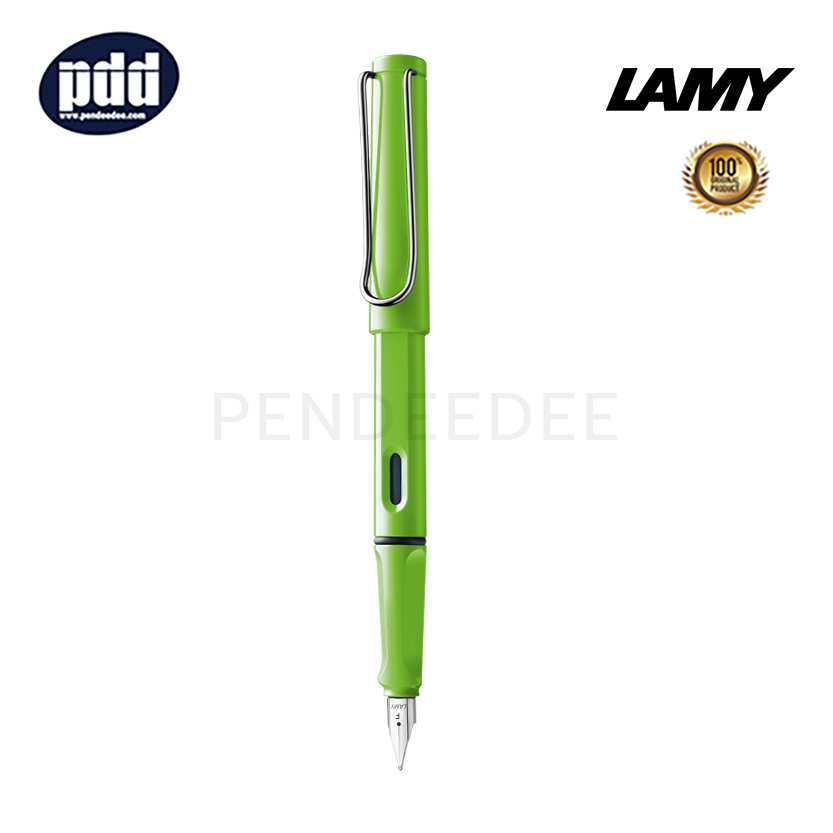 ปากกาสลักชื่อ LAMY ปากกาหมึกซึม ลามี่ ซาฟารี สีเขียว หัวเอฟ 0.5 มม. LAMY Safari Green Nib F 0.5 mm. Fountain Pen
