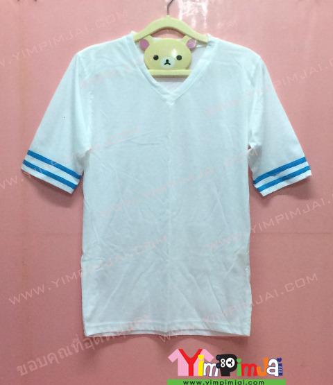 เสื้อยืด สีขาว แขนสั้น สกรีนตามสั่ง เสื้อเปล่า
