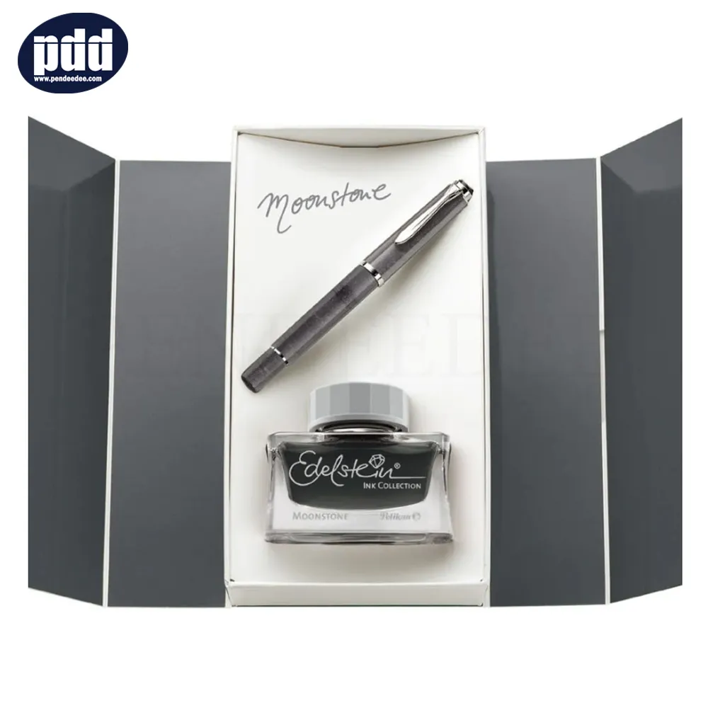 PELIKAN ปากกาหมึกซึม พีลีแกน เอ็ม205 PELIKAN M205 BOX SET MOONSTONE + INK M Nib Fountain Pen