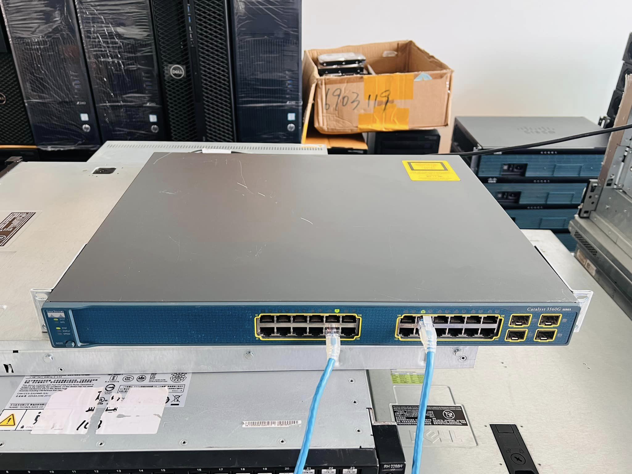 cisco 3560G 24port Gigabits layer3 สวิทมือสองพร้อมใช้งาน
