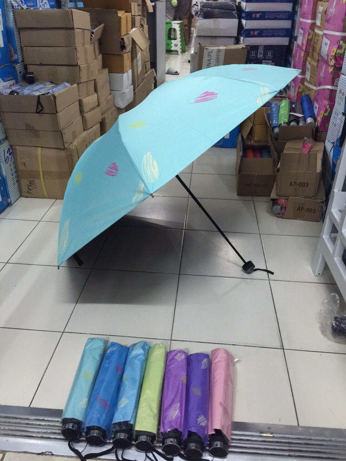 ร่ม4ตอน8ก้าน24นิ้วยูวีสีดำ รหัส 1620