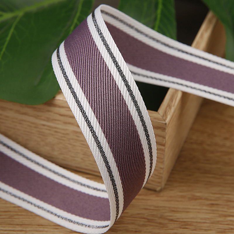 ริบบิ้นผ้า แต่งขอบ สีพาสเทล ขนาด 2.5 ซม.