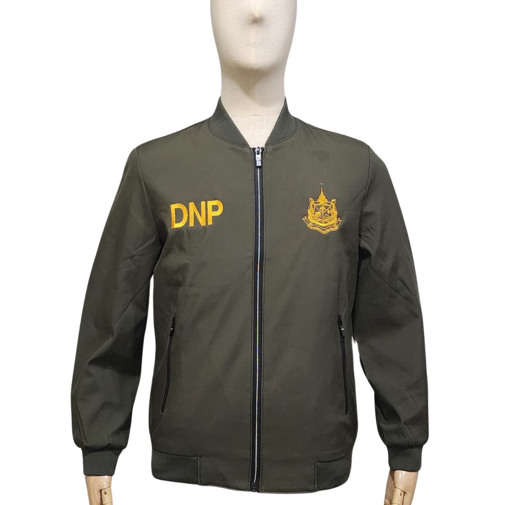 แจ๊คเก็ต-สีเขียวขี้ม้า /ปักตรากระทรวงฯ +DNP